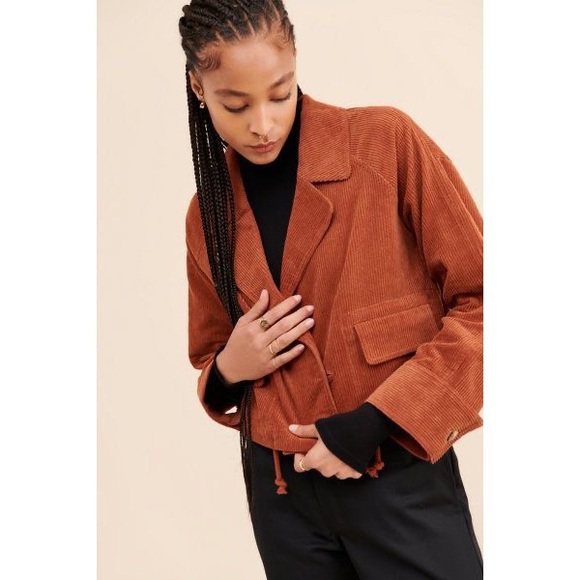 Anthropologie J.O.A Corduroy Cropped Utility Jacket - Picture 3 of 14